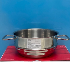 Xửng hấp 3 nấc inox 304 kèm vung Elmich size 20cm Dùng được cho nồi 16-18-20cm