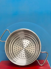 Xửng hấp 3 nấc inox 304 kèm vung Elmich size 20cm Dùng được cho nồi 16-18-20cm
