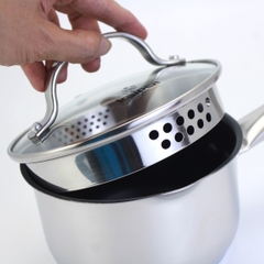 QUÁNH INOX 304 CHỐNG DÍNH 5 ĐÁY KALPEN LERMAT 14CM