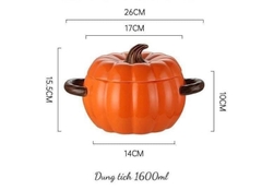 Âu bí ngô Size 17cm, dung tích 1600ml