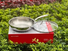 Chảo xào inox Trimax 1 quai đáy liền nguyên khối 26cm