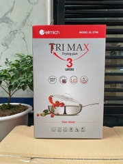 Chảo xào inox Trimax 1 quai đáy liền nguyên khối 26cm