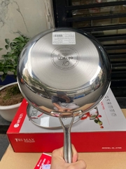 Chảo xào inox Trimax 1 quai đáy liền nguyên khối 26cm