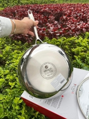 Chảo xào inox Trimax 1 quai đáy liền nguyên khối 26cm