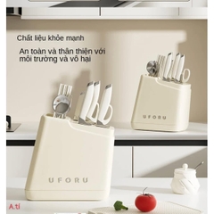 Khay đựng dao kéo đũa thìa nội địa Trung UFORU 26x26x12cm