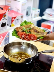 Chảo inox đúc liền khối có miệng rót Kalpen Zenger 20cm/24cm/26cm/28cm