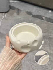 Gạt Tàn Thuốc Lá Bằng Gốm Có Nắp Đính Thỏ