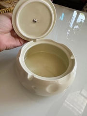 Gạt Tàn Thuốc Lá Bằng Gốm Có Nắp Đính Thỏ