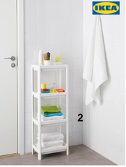 KỆ ĐỂ ĐỒ 3 TẦNG CÓ BÁNH XE ĐẨY VESKEN – HÀNG IKEA