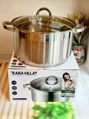 NỒI LUỘC GÀ INOX CAO CẤP 5 ĐÁY TỪ KAISA VILLA SIZE 30CM 11.8L KV-2249