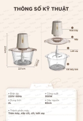 Máy xay thịt Bear QSJ-E03B2