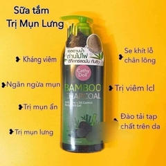 Sữa Tắm than tre Cathy Doll Bamboo Charcoal trị mụn lưng kiềm dầu Thái Lan