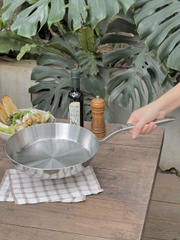 Chảo inox 316  Kaiyo nguyên khối 5 lớp nông lòng 20-24cm