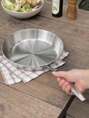Chảo inox 316  Kaiyo nguyên khối 5 lớp nông lòng 20-24cm