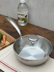 Chảo inox đúc nguyên khối sâu lòng Kaiyo Nhật Bản size 16-18-20-24-26
