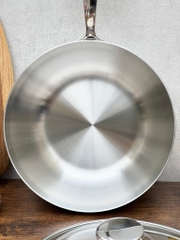 Chảo inox đúc nguyên khối sâu lòng Kaiyo Nhật Bản size 16-18-20-24-26
