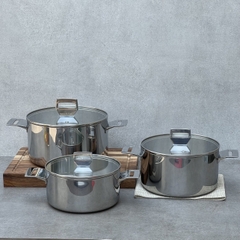 Nồi inox 18/10 đúc liền khối Kaiyo Nhật Bản 18cm-20cm-22cm
