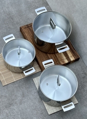 Nồi inox 18/10 đúc liền khối Kaiyo Nhật Bản 18cm-20cm-22cm