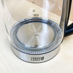 Ấm siêu tốc thuỷ tinh Lebenlang Đức 1.7L LBL2879