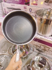 Chảo Gume Hàn Quốc có nắp inox 304 phủ lớp chống dính vật lý 3D cao cấp