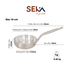 Chảo inox chống dính tự thân Seka 16cm (GDV)