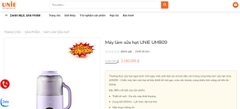Máy làm sữa hạt mini Unie UMB09