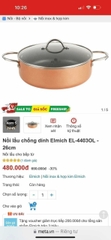 Nồi lẩu chống dính ELMICH 26cm Smartcook 5552KMB 