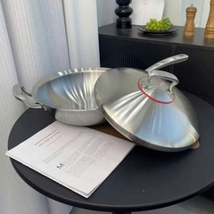 Chảo sâu lòng nắp inox Chockmen size 32cm