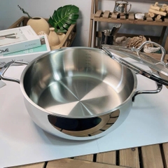 Bộ nồi xửng hấp siêu xinh size 20cm Chockmen, inox 18/10, đáy liền nguyên khối