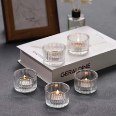 Sét 5 cốc đựng nến thủy tinh Ikea
