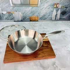 Chảo sâu lòng nắp kính Chockmen 28cm - CKM218