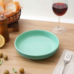 Set 4 đĩa gốm sứ cầu vồng sâu lòng dáng tròn size 20cm mã KCC-5080