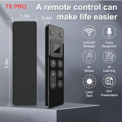 [T8 PRO] Remote/Chuột bay kết nối 2 chế độ 2.4G và Bluetooth, pin sạc tích hợp tiện lợi