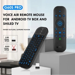 [Remote G60s Pro BT] Chuột bay/điều khiển từ xa pin sạc, 80 phím, con quay hồi chuyển 6 hướng, kết nối không dây 2.4G+ Bluetooth 5.0