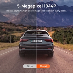 Camera hành trình 70mai A510 phiên bản toàn cầu, ghi hình 3K, cảnh báo an toàn ADAS
