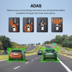 Camera hành trình 70mai A510 phiên bản toàn cầu, ghi hình 3K, cảnh báo an toàn ADAS