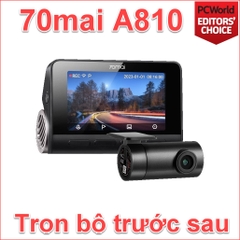 Camera hành trình 70mai A810 Ghi hình đồng thời 2 mắt trước sau, video chất lượng 4K UHD