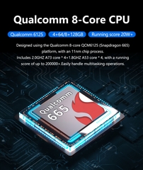 Android box cho ô tô, chip Qualcomm 6125/665 8 nhân, bộ nhớ 8Gb+128Gb, tặng S2