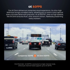 Camera hành trình 70mai Dash Cam 4K Omni X800, Góc Nhìn Toàn Cảnh 360°