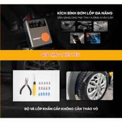 Bơm lốp kích bình thế hệ mới VIETMAP DK-MF139 PRO 5 trong 1, tặng bộ vá lốp khẩn cấp