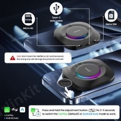 Android Box Ô tô Carlinkit Tbox S2P, Android 13, Qualcomm 6225/6115, Ram 4GB/8GB, Rom 64GB/128GB