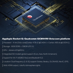 Android Box Exploter Rocket Q, Chip QCM4490, Mạng 5G  Global, Android 14, HDMI, RAM 8GB ROM 128GB