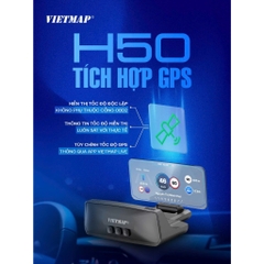 HUD Vietmap H50 – Hiển Thị Tốc Độ Ngay Tầm Mắt | GPS Độc Lập | Cảnh Báo Giao Thông | An Toàn Khi Lái Xe