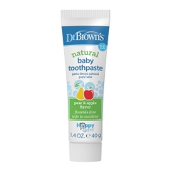 Kem đánh răng vị táo Organic Dr Brown's baby Om+