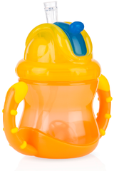 Bình uống nước ống hút Silicon hiệu Nuby 360 độ,  240ml - Mã hàng 10254