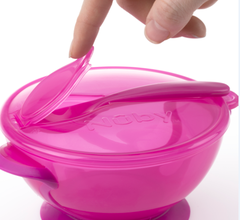 Bộ bát, thìa ăn dặm có đế hút chân không Silicone Easy Go