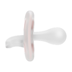 Hộp 1 chiếc ty ngậm bằng silicone dành cho bé từ 0-6 tháng tuổi, mầu hồng. Mã hàng PA11006- INTLX. Nhãn hiệu Dr Brown's.