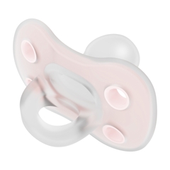 Hộp 1 chiếc ty ngậm bằng silicone dành cho bé từ 0-6 tháng tuổi, mầu hồng. Mã hàng PA11006- INTLX. Nhãn hiệu Dr Brown's.