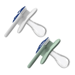 Bộ 2 ty ngậm dạ quang Dr.Browns siêu mềm đầu tròn dành cho bé từ 0-6M, 6-18M