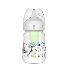 Bình sữa Dr Brown's "Option Plus" cổ rộng 150ml và 270ml nhựa PP Option Plus in hoạ tiết TQ.